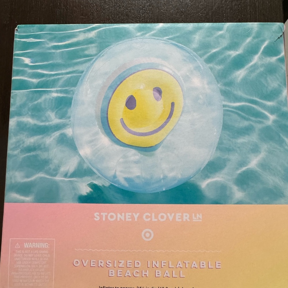 New 24.5" Oversized Beach Ball Smiley - Stoney Clover Lane x Target